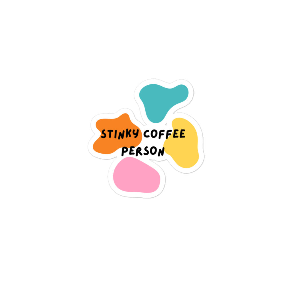 Stinky Coffee Person Sticker