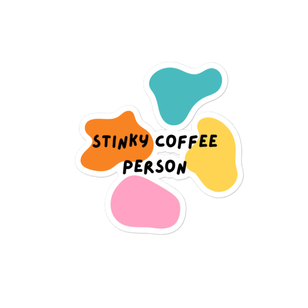 Stinky Coffee Person Sticker