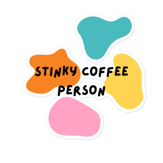 Stinky Coffee Person Sticker